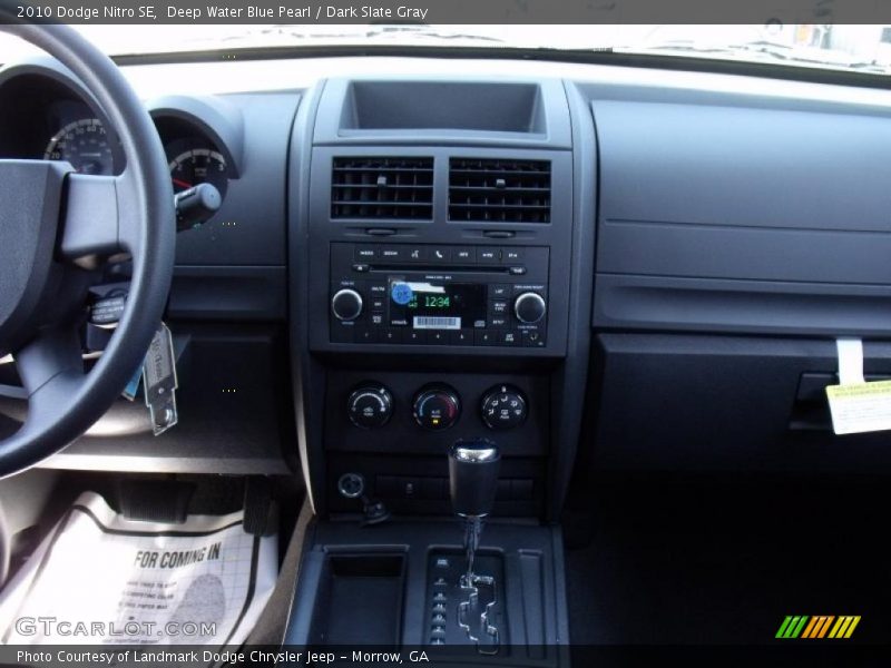 Deep Water Blue Pearl / Dark Slate Gray 2010 Dodge Nitro SE