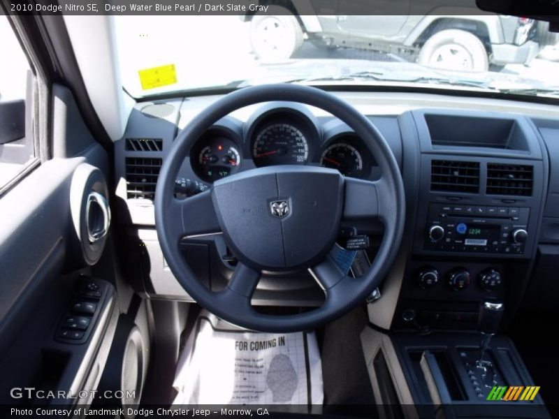 Deep Water Blue Pearl / Dark Slate Gray 2010 Dodge Nitro SE