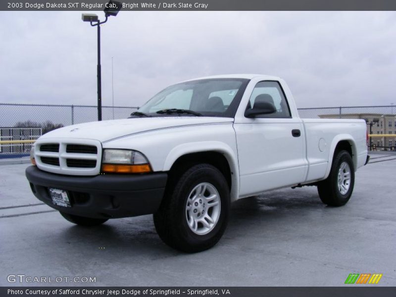 Bright White / Dark Slate Gray 2003 Dodge Dakota SXT Regular Cab