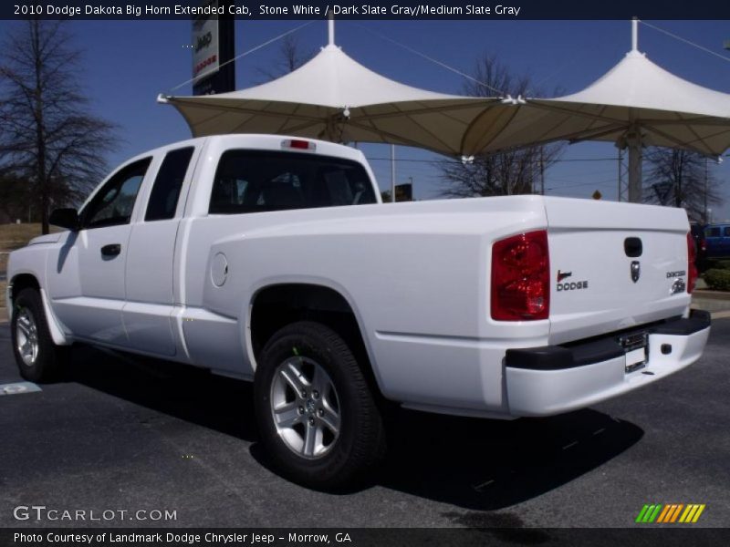 Stone White / Dark Slate Gray/Medium Slate Gray 2010 Dodge Dakota Big Horn Extended Cab
