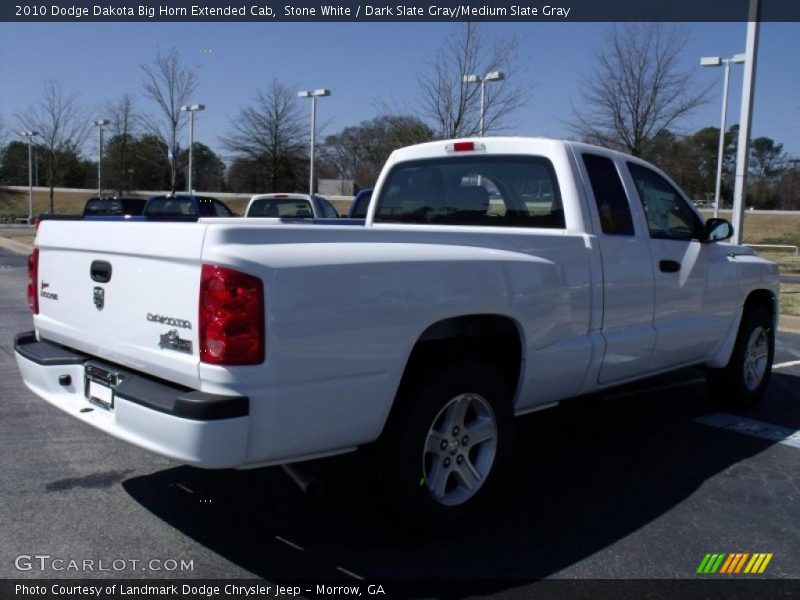 Stone White / Dark Slate Gray/Medium Slate Gray 2010 Dodge Dakota Big Horn Extended Cab