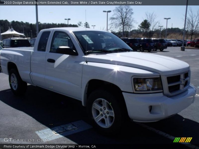 Stone White / Dark Slate Gray/Medium Slate Gray 2010 Dodge Dakota Big Horn Extended Cab