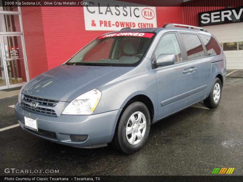 Olive Gray Metallic / Gray 2008 Kia Sedona LX