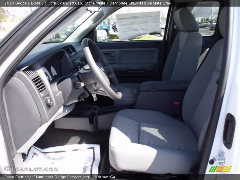 Stone White / Dark Slate Gray/Medium Slate Gray 2010 Dodge Dakota Big Horn Extended Cab