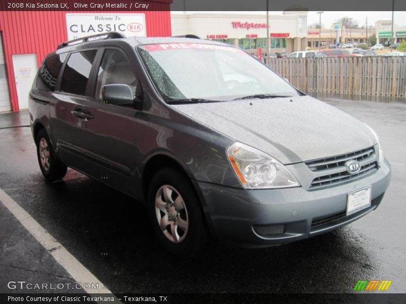 Olive Gray Metallic / Gray 2008 Kia Sedona LX