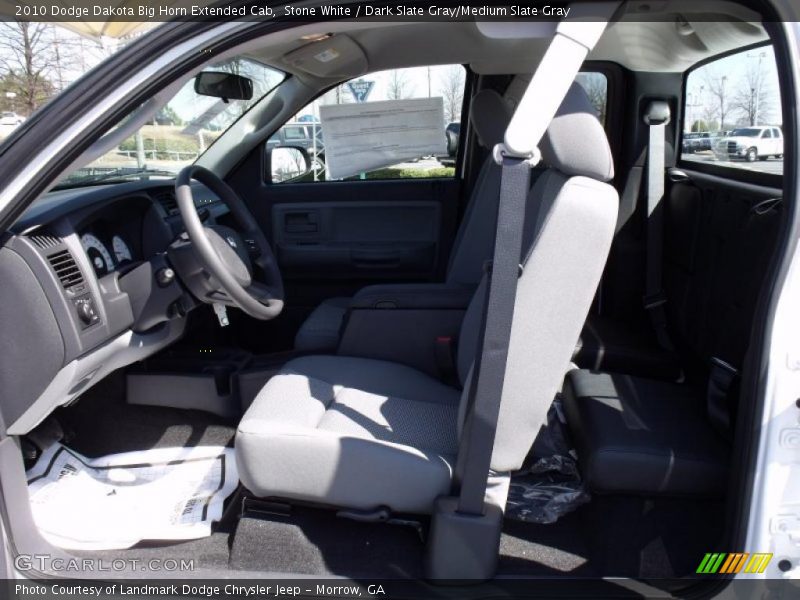 Stone White / Dark Slate Gray/Medium Slate Gray 2010 Dodge Dakota Big Horn Extended Cab