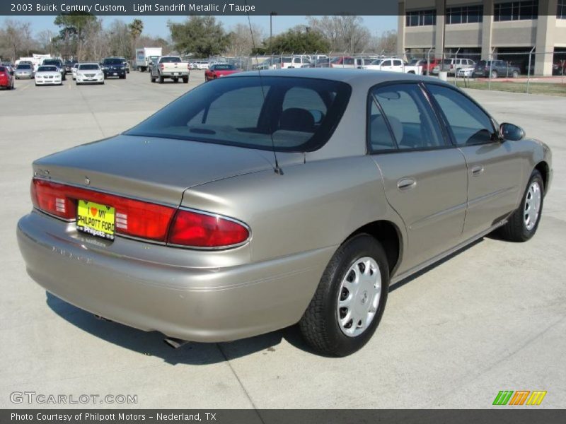 Light Sandrift Metallic / Taupe 2003 Buick Century Custom