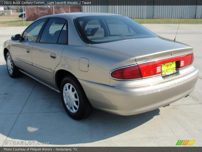 Light Sandrift Metallic / Taupe 2003 Buick Century Custom