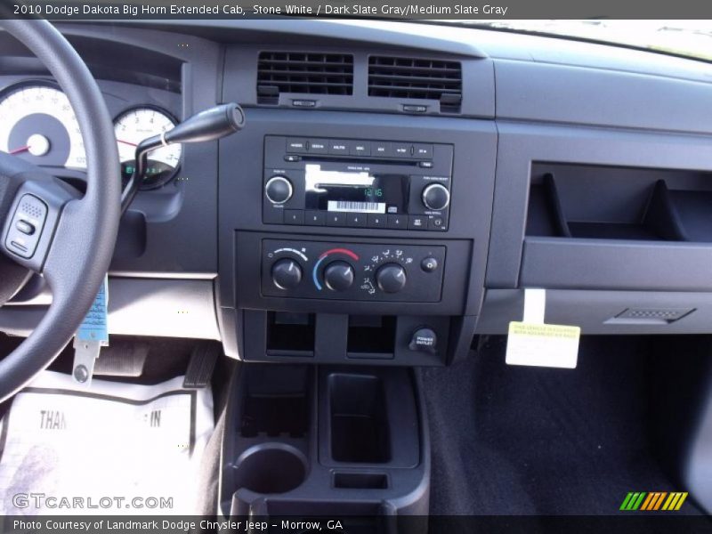 Stone White / Dark Slate Gray/Medium Slate Gray 2010 Dodge Dakota Big Horn Extended Cab