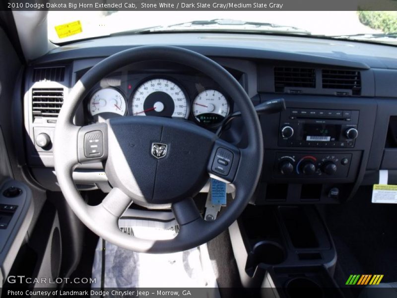Stone White / Dark Slate Gray/Medium Slate Gray 2010 Dodge Dakota Big Horn Extended Cab
