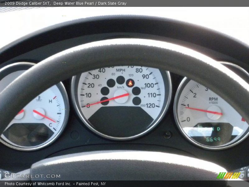 Deep Water Blue Pearl / Dark Slate Gray 2009 Dodge Caliber SXT