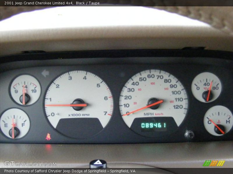 Black / Taupe 2001 Jeep Grand Cherokee Limited 4x4