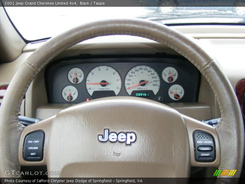 Black / Taupe 2001 Jeep Grand Cherokee Limited 4x4