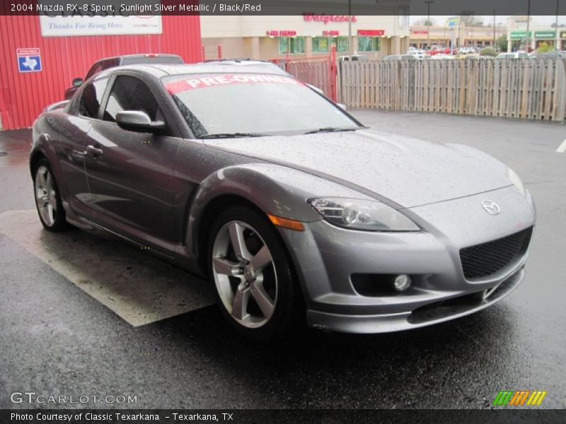 Sunlight Silver Metallic / Black/Red 2004 Mazda RX-8 Sport