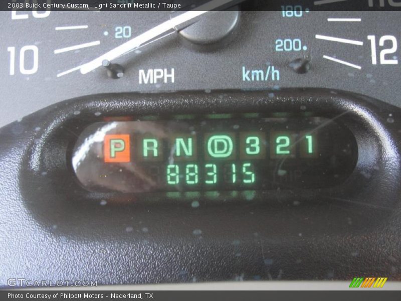 Light Sandrift Metallic / Taupe 2003 Buick Century Custom
