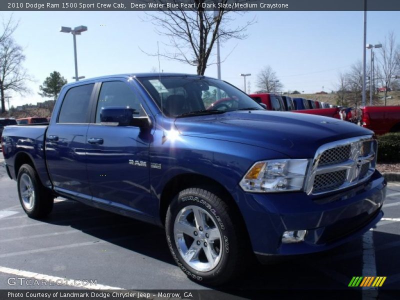 Deep Water Blue Pearl / Dark Slate/Medium Graystone 2010 Dodge Ram 1500 Sport Crew Cab