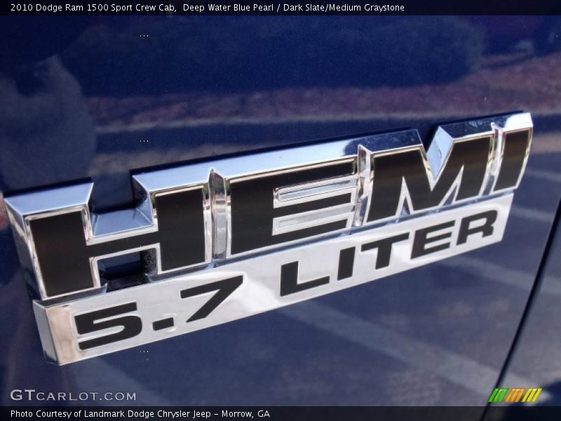 Deep Water Blue Pearl / Dark Slate/Medium Graystone 2010 Dodge Ram 1500 Sport Crew Cab