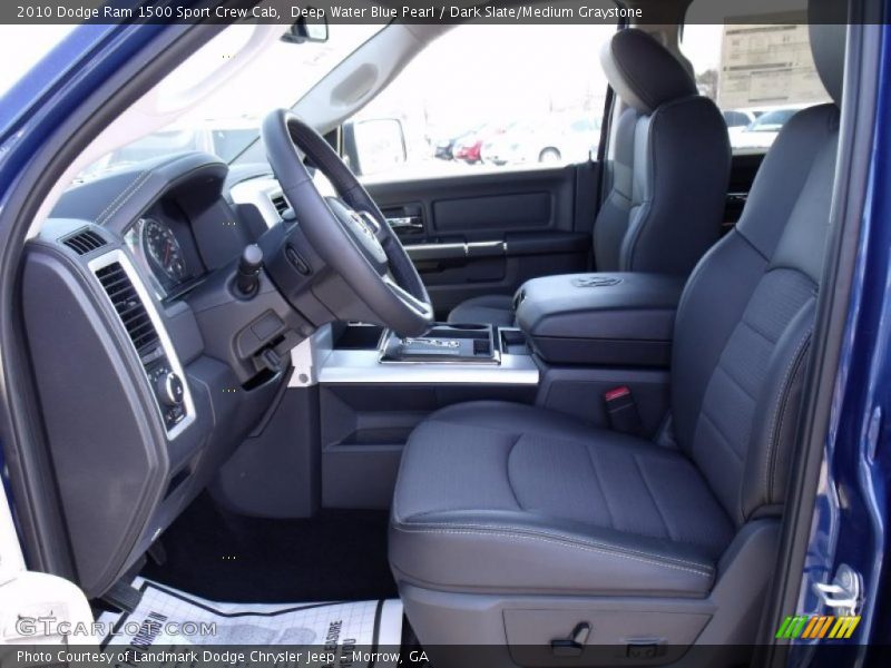 Deep Water Blue Pearl / Dark Slate/Medium Graystone 2010 Dodge Ram 1500 Sport Crew Cab