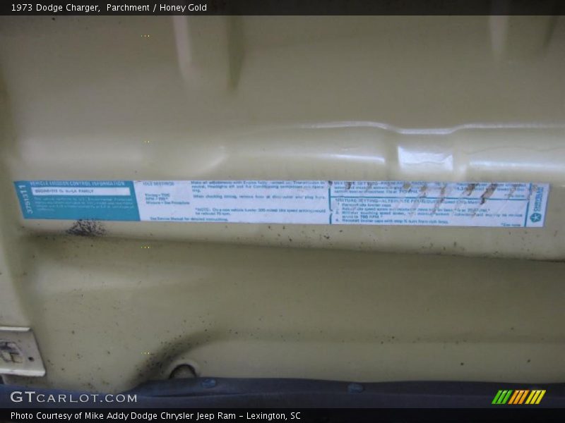 Parchment / Honey Gold 1973 Dodge Charger