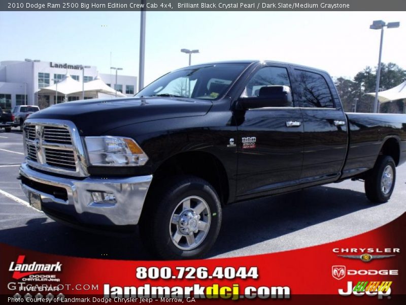 Brilliant Black Crystal Pearl / Dark Slate/Medium Graystone 2010 Dodge Ram 2500 Big Horn Edition Crew Cab 4x4