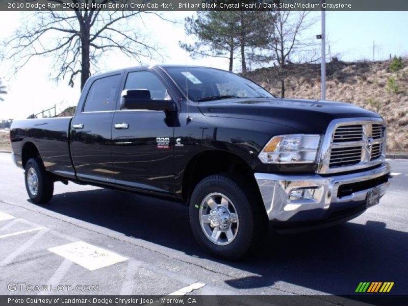 Brilliant Black Crystal Pearl / Dark Slate/Medium Graystone 2010 Dodge Ram 2500 Big Horn Edition Crew Cab 4x4