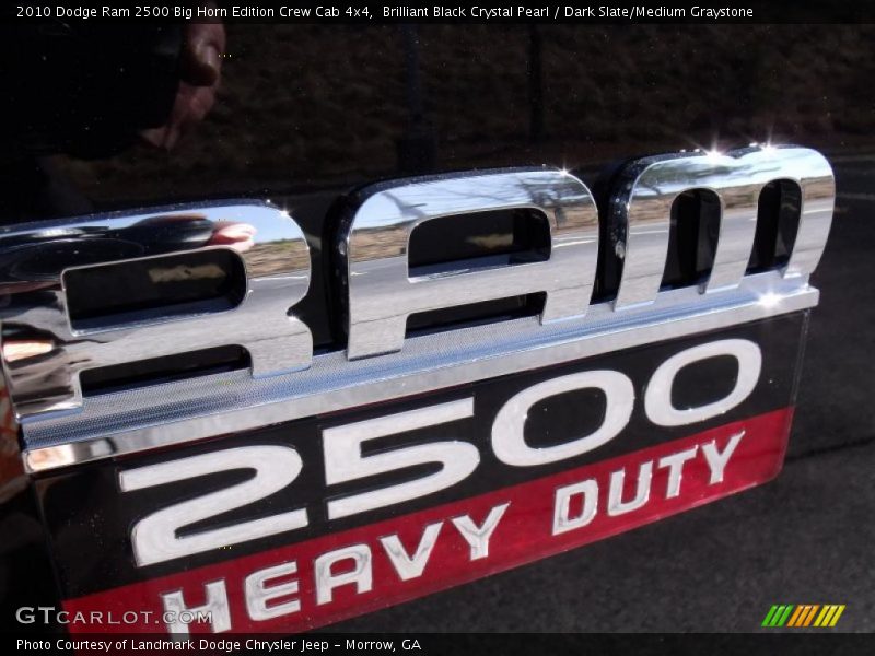 Brilliant Black Crystal Pearl / Dark Slate/Medium Graystone 2010 Dodge Ram 2500 Big Horn Edition Crew Cab 4x4