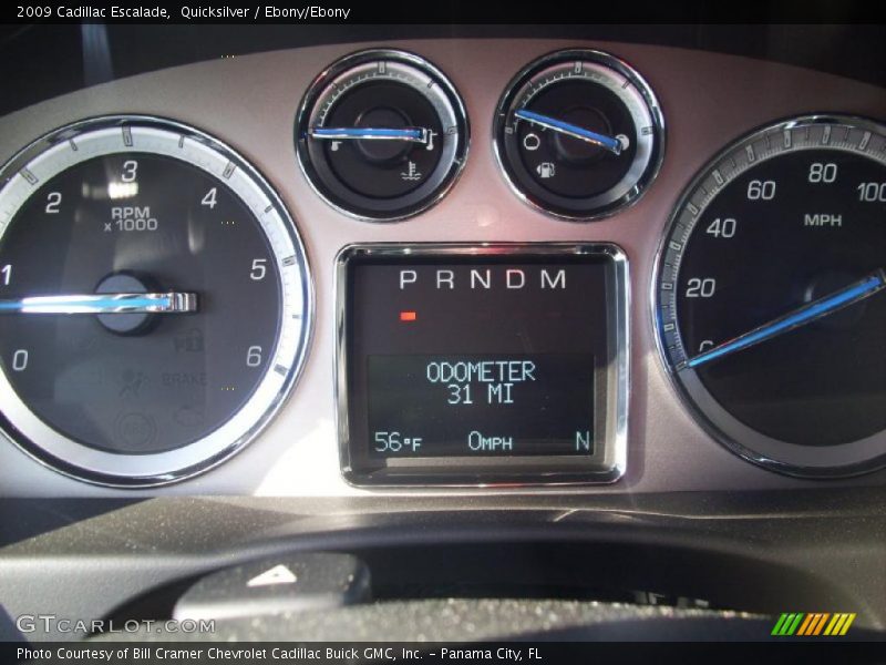 Quicksilver / Ebony/Ebony 2009 Cadillac Escalade