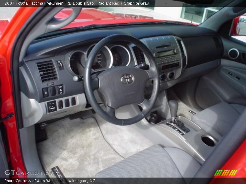 Radiant Red / Graphite Gray 2007 Toyota Tacoma PreRunner TRD Double Cab