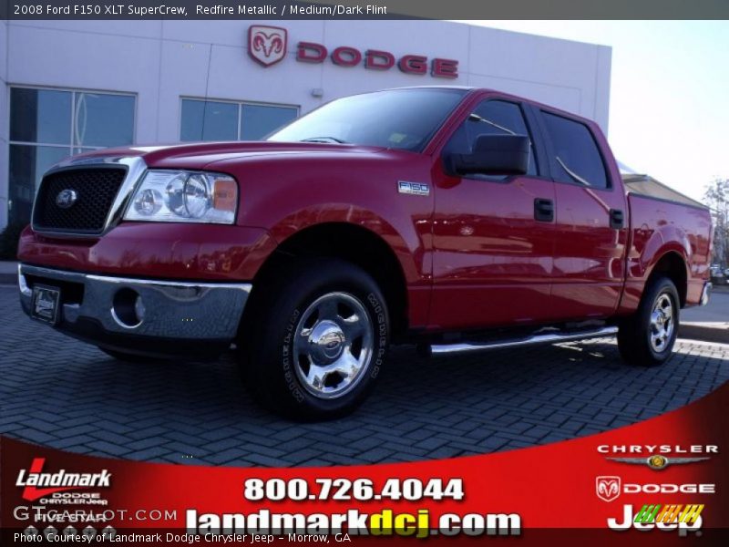 Redfire Metallic / Medium/Dark Flint 2008 Ford F150 XLT SuperCrew