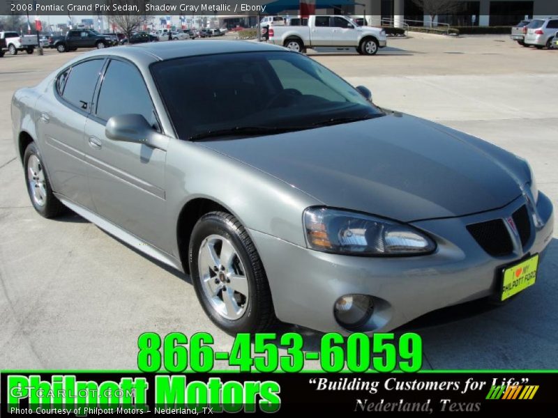 Shadow Gray Metallic / Ebony 2008 Pontiac Grand Prix Sedan