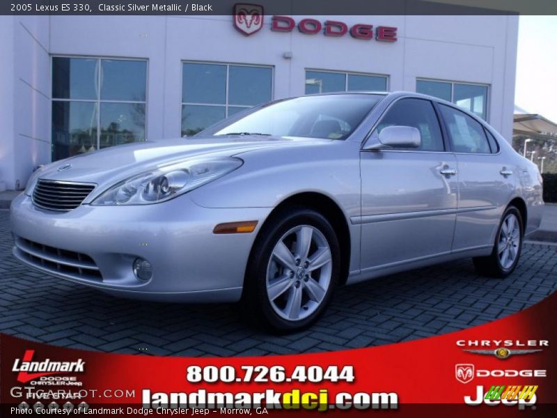 Classic Silver Metallic / Black 2005 Lexus ES 330