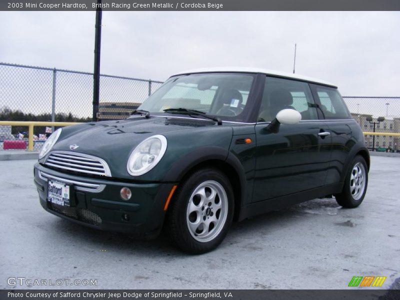 British Racing Green Metallic / Cordoba Beige 2003 Mini Cooper Hardtop
