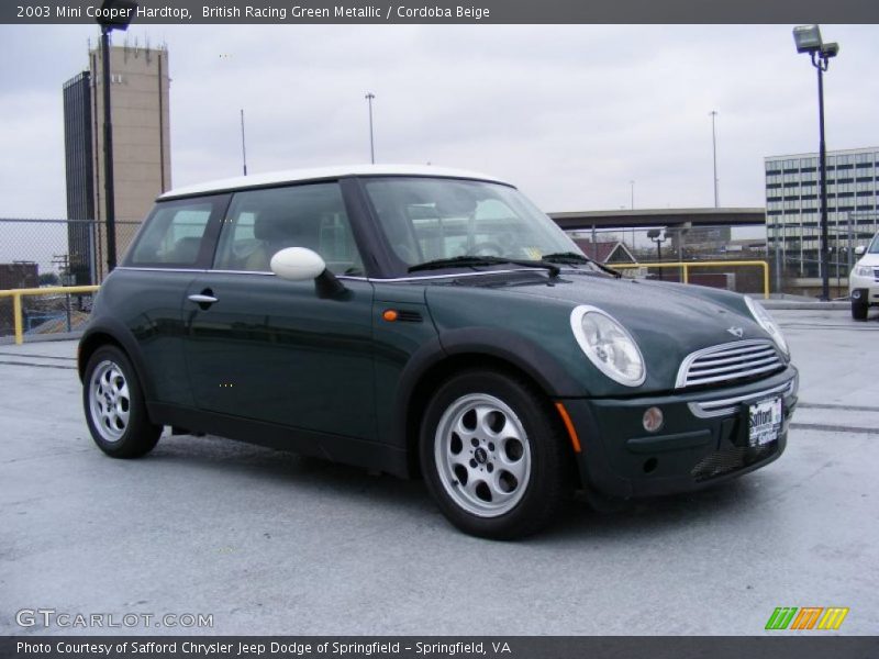 British Racing Green Metallic / Cordoba Beige 2003 Mini Cooper Hardtop
