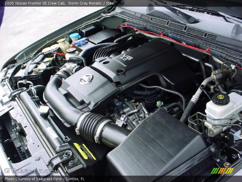 Storm Gray Metallic / Steel 2005 Nissan Frontier SE Crew Cab