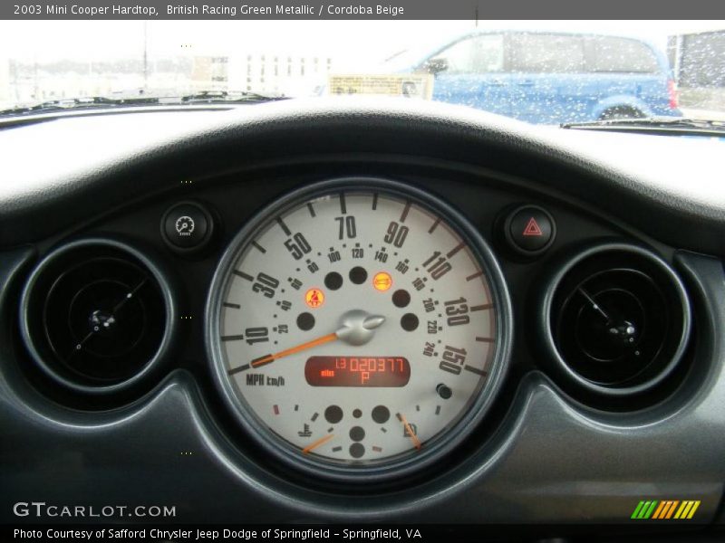 British Racing Green Metallic / Cordoba Beige 2003 Mini Cooper Hardtop