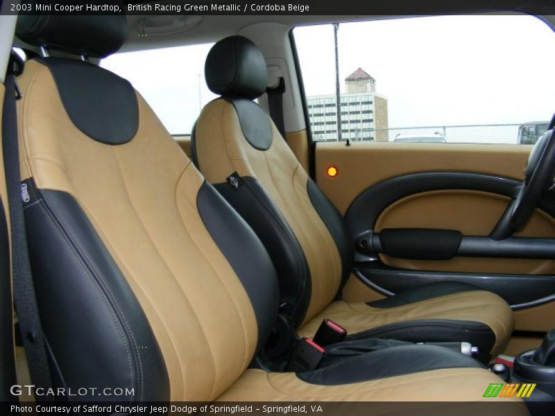 British Racing Green Metallic / Cordoba Beige 2003 Mini Cooper Hardtop