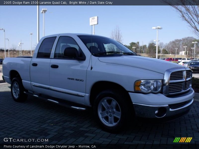 Bright White / Dark Slate Gray 2005 Dodge Ram 1500 Laramie Quad Cab
