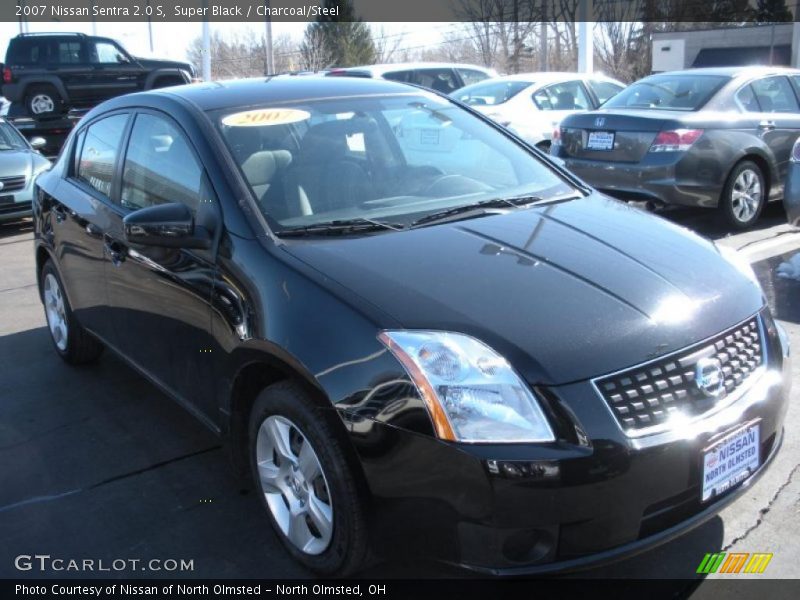 Super Black / Charcoal/Steel 2007 Nissan Sentra 2.0 S