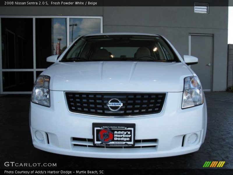 Fresh Powder White / Beige 2008 Nissan Sentra 2.0 S
