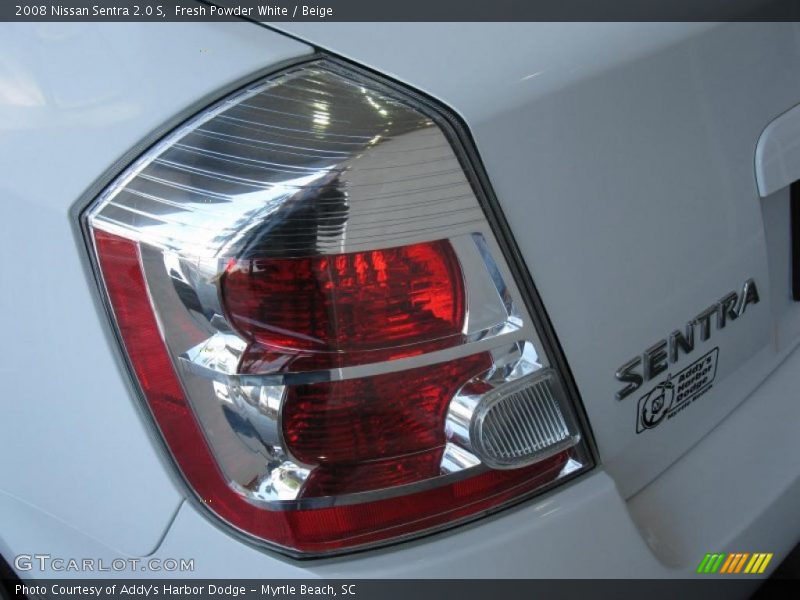 Fresh Powder White / Beige 2008 Nissan Sentra 2.0 S