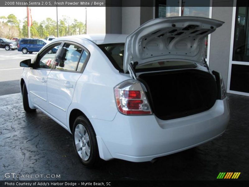 Fresh Powder White / Beige 2008 Nissan Sentra 2.0 S