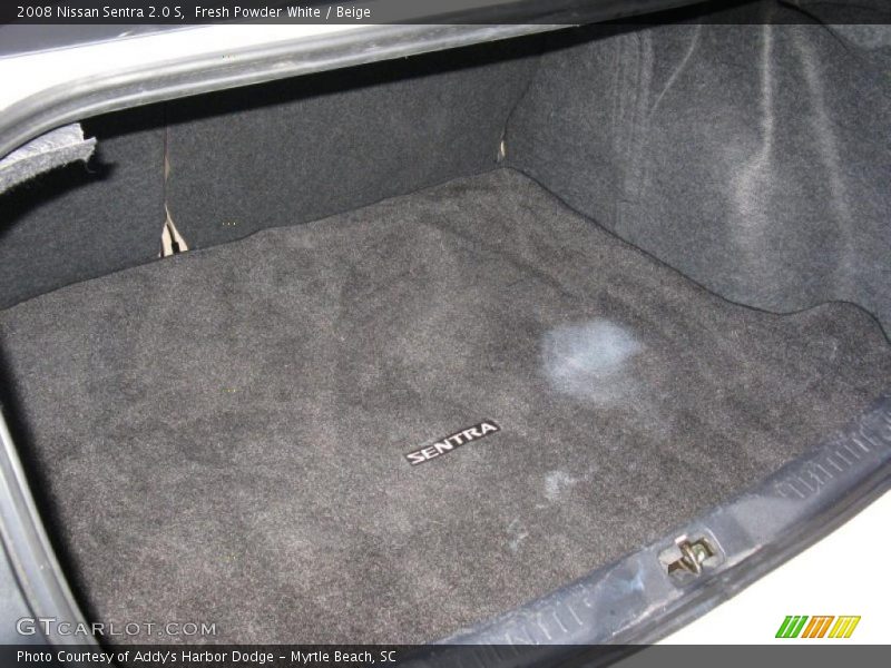 Fresh Powder White / Beige 2008 Nissan Sentra 2.0 S