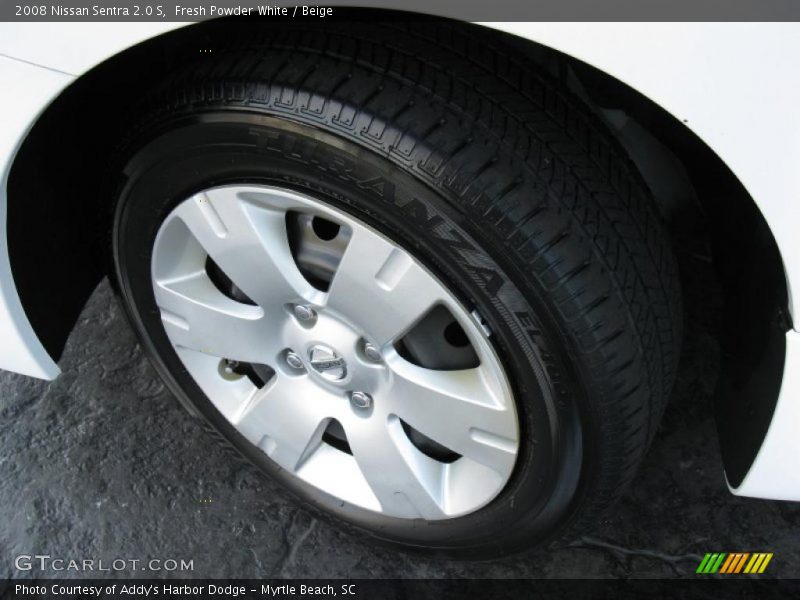 Fresh Powder White / Beige 2008 Nissan Sentra 2.0 S