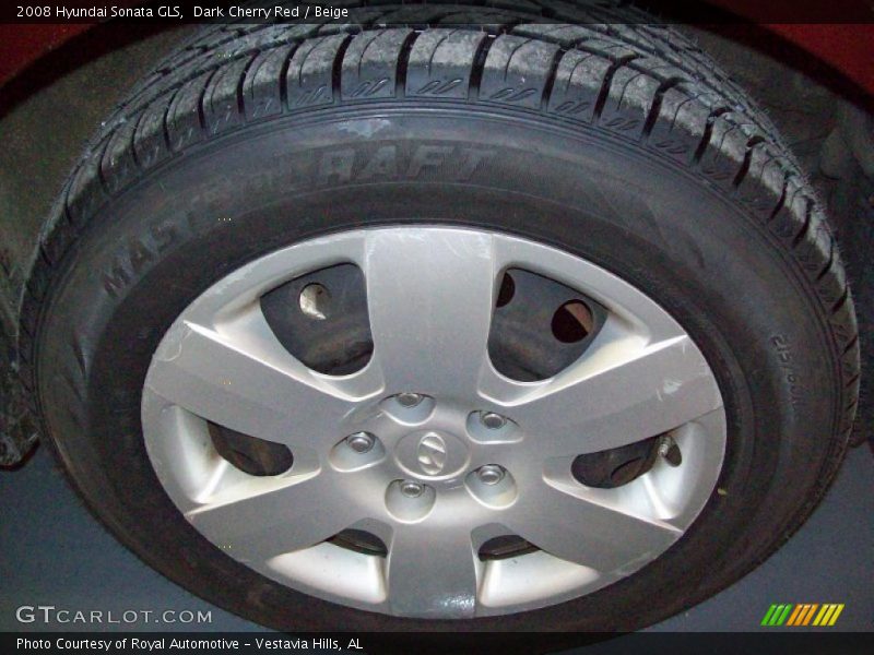 Dark Cherry Red / Beige 2008 Hyundai Sonata GLS