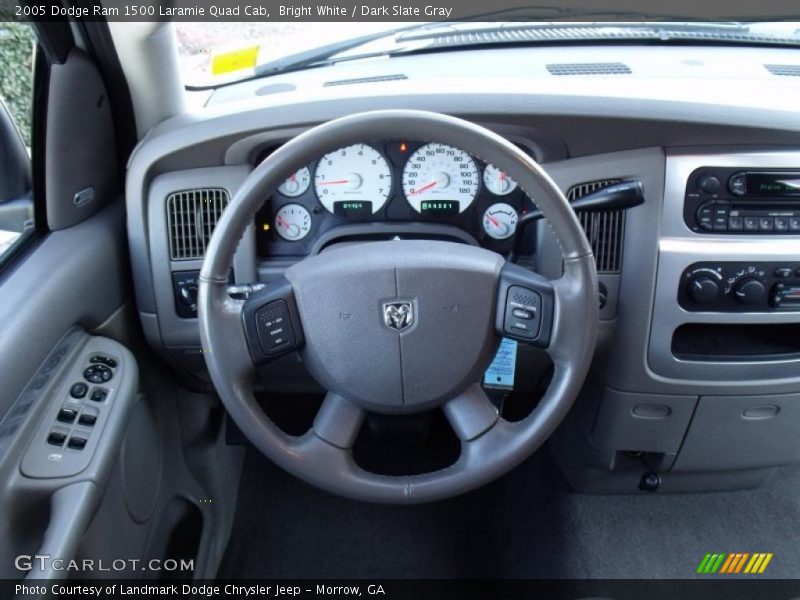 Bright White / Dark Slate Gray 2005 Dodge Ram 1500 Laramie Quad Cab