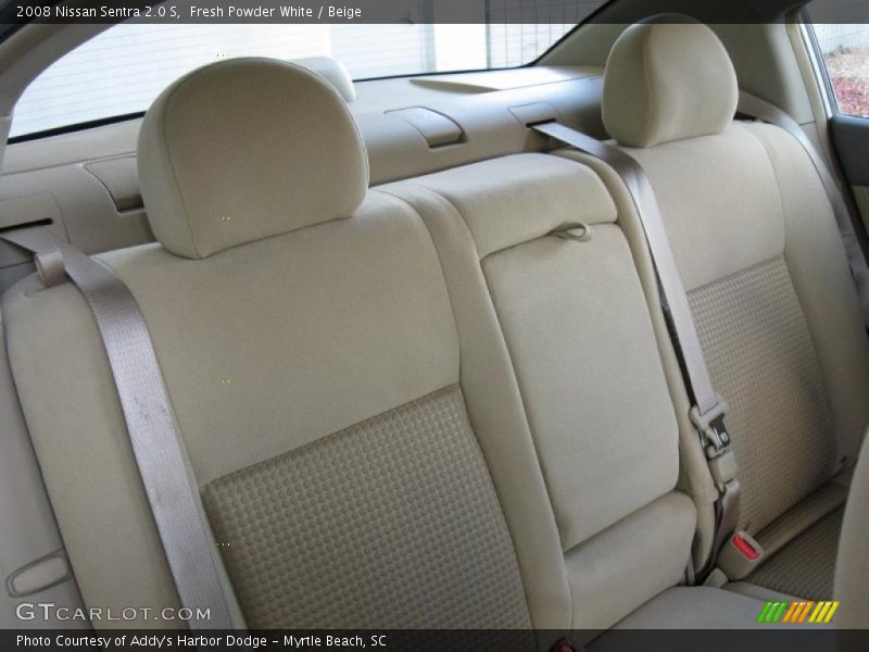 Fresh Powder White / Beige 2008 Nissan Sentra 2.0 S