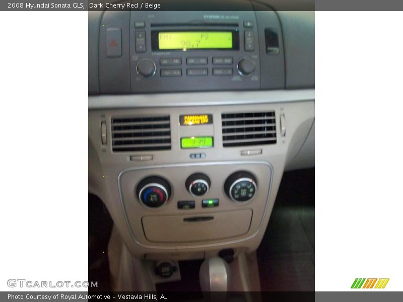 Dark Cherry Red / Beige 2008 Hyundai Sonata GLS
