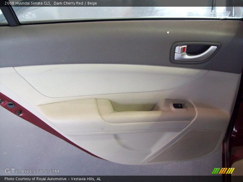 Dark Cherry Red / Beige 2008 Hyundai Sonata GLS