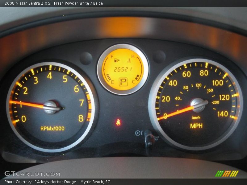 Fresh Powder White / Beige 2008 Nissan Sentra 2.0 S