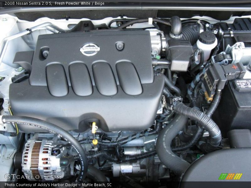 Fresh Powder White / Beige 2008 Nissan Sentra 2.0 S